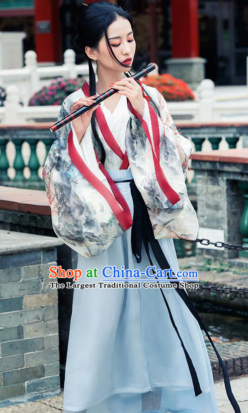 Ancient Chinese Jin Dynasty Historical Costume Traditional Court Princess Hanfu Dress for Women
