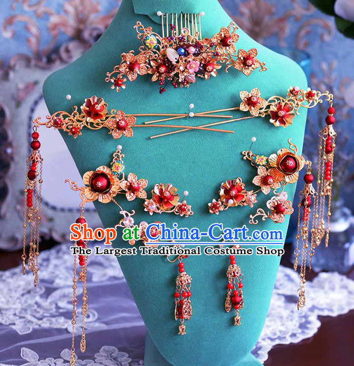 Traditional Chinese Ancient Hair Comb Bride Hairpins Handmade Wedding Hair Accessories for Women