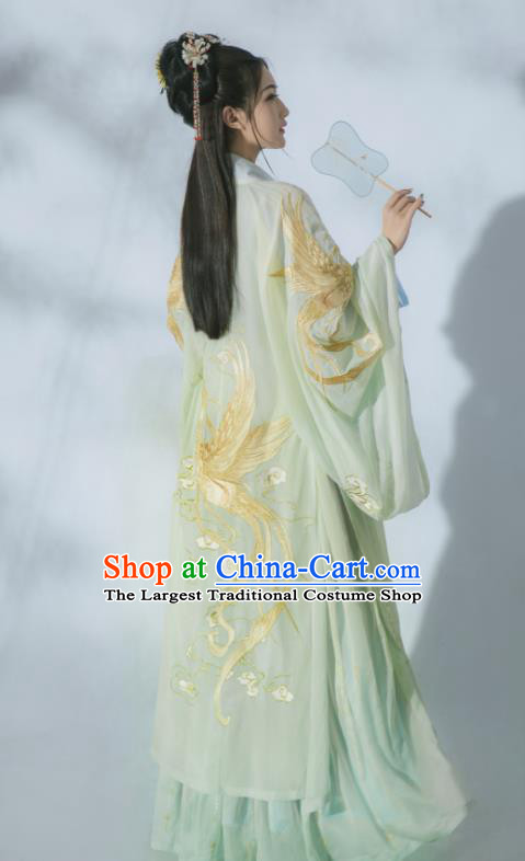 Chinese Song Dynasty Palace Princess Historical Costume Traditional Ancient Court Dance Green Hanfu Dress for Women