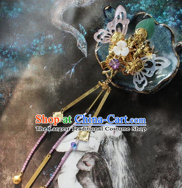 Traditional Chinese Ancient Hanfu Princess Butterfly Hairpins Handmade Hair Accessories for Women