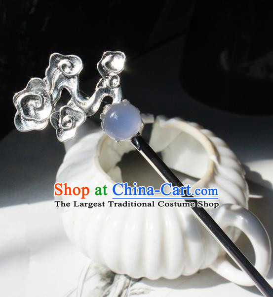 Traditional Chinese Ancient Hanfu Chalcedony Hair Clip Princess Hairpins Handmade Hair Accessories for Women