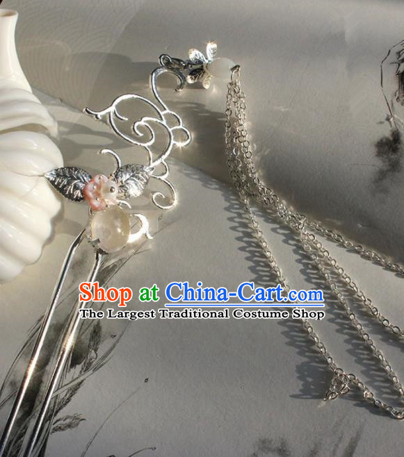 Traditional Chinese Ancient Hanfu Hair Clip Princess Tassel Hairpins Handmade Hair Accessories for Women