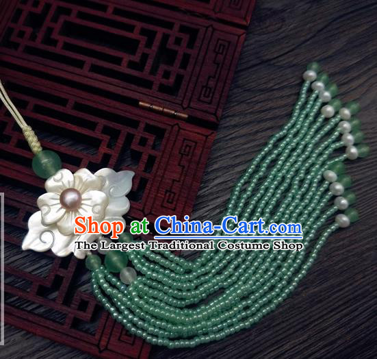 Traditional Chinese Ancient Palace Jade Brooch Handmade Hanfu Breastpin Pendant for Women