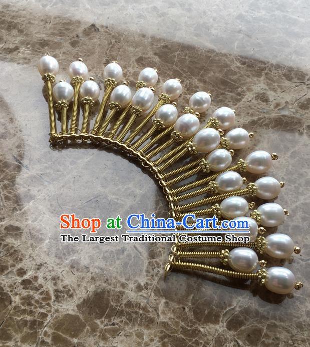 Traditional Chinese Ancient Pearls Hair Stick Hairpins Handmade Hanfu Hair Accessories for Women