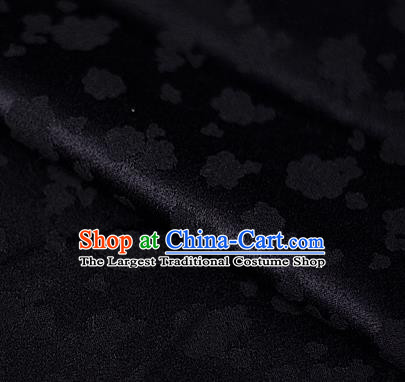 Asian Chinese Traditional Royal Flowers Pattern Black Brocade Cheongsam Silk Fabric Chinese Satin Fabric Material