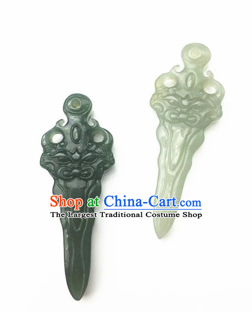 Handmade Chinese Jade Carving Pendant Traditional Jade Craft Jewelry Accessories