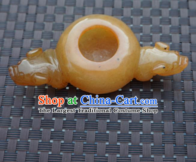 Chinese Handmade Jade Carving Inkslab Pendant Jewelry Accessories Ancient Traditional Jade Craft Decoration