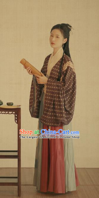 Chinese Ancient Drama Jin Dynasty Palace Princess Hanfu Dress Traditional Court Lady Historical Costume for Women