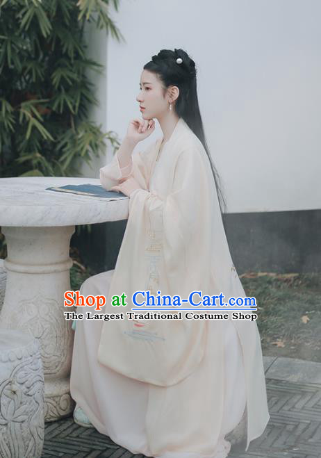 Chinese Ancient Song Dynasty Embroidered Hanfu Dress Traditional Drama Nobility Lady Historical Costume for Women