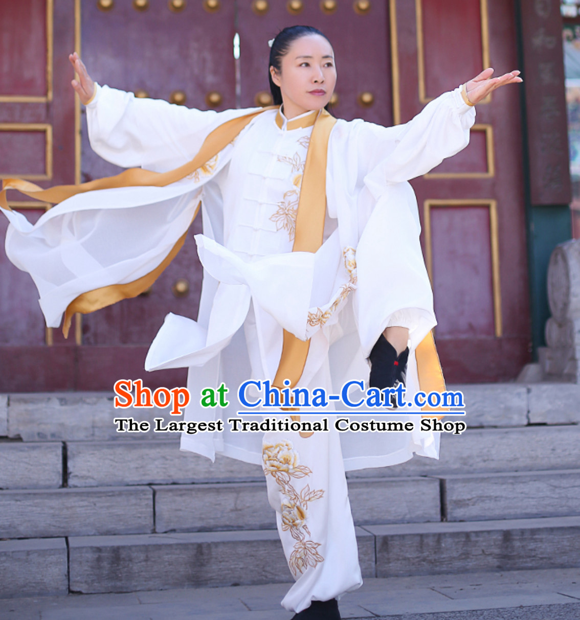 Top Chinese Traditional Competition Championship Tai Chi Taiji Kung Fu Wing Chun Shaolin Master Suits Dresses Complete Set