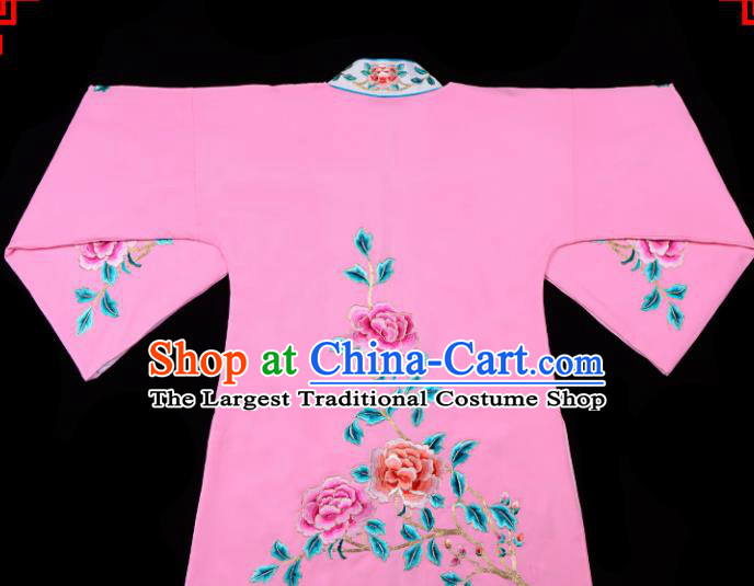 Handmade Chinese Beijing Opera Embroidered Pink Blouse Traditional Peking Opera Diva Costume for Women