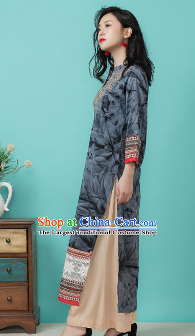 Asian India Traditional Punjabi Costumes South Asia Indian National Informal Grey Blouse and Pants for Women