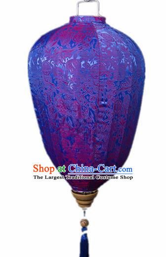 Handmade Traditional Chinese Lantern Ceiling Lamp Blue Lanterns New Year Lantern