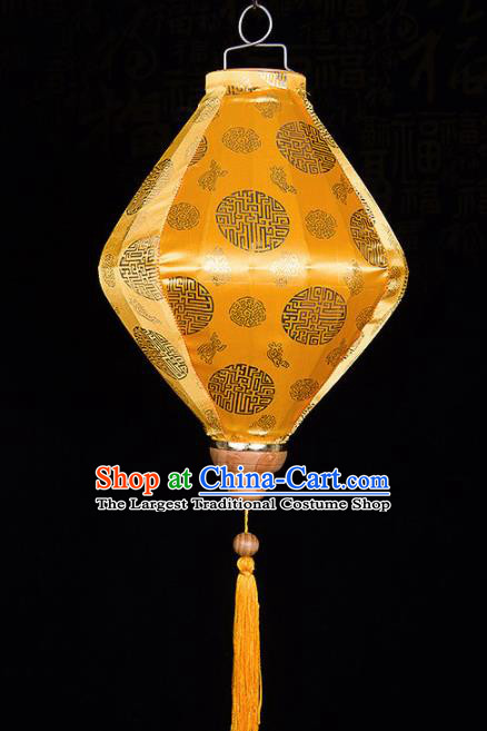 Chinese Traditional Lantern Handmade Golden Lanterns Ceiling Lamp New Year Lantern