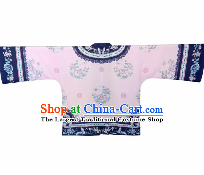 Traditional Chinese Tang Suit Pink Blouse Upper Outer Garment National Costume for Women