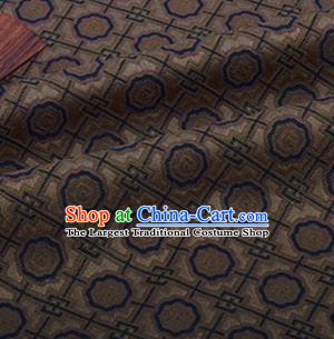 Chinese Traditional Pattern Design Silk Fabric Brown Song Brocade Tang Suit Drapery Material