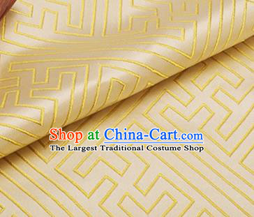 Chinese Traditional Pattern Design Silk Fabric Golden Brocade Tang Suit Fabric Material