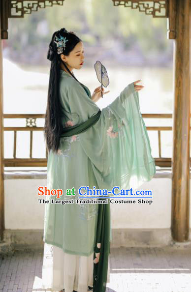 Chinese Ancient Geisha Historical Costume Traditional Ming Dynasty Court Princess Hanfu Dress for Women