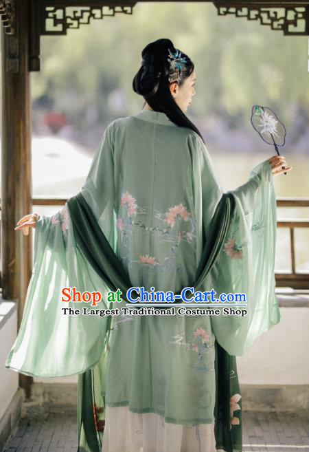 Chinese Ancient Geisha Historical Costume Traditional Ming Dynasty Court Princess Hanfu Dress for Women