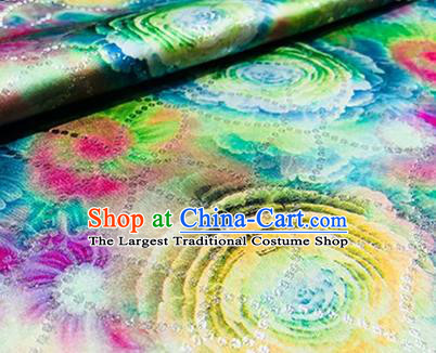 Chinese Traditional Pattern Design Colorful Brocade Hanfu Silk Fabric Tang Suit Fabric Material