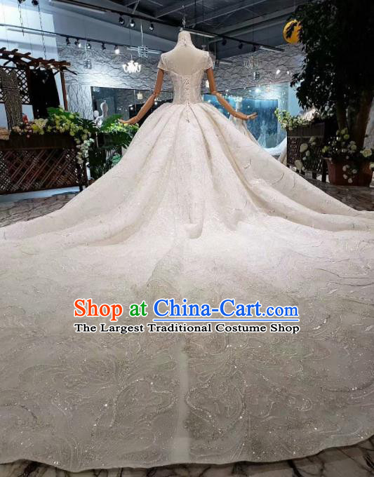 Handmade Customize Princess Mullet Wedding Dress Court Bride Embroidered Costume for Women