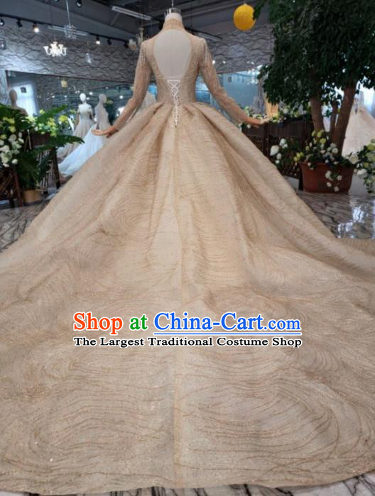 Handmade Customize Princess Wedding Mullet Dress Court Bride Embroidered Costume for Women