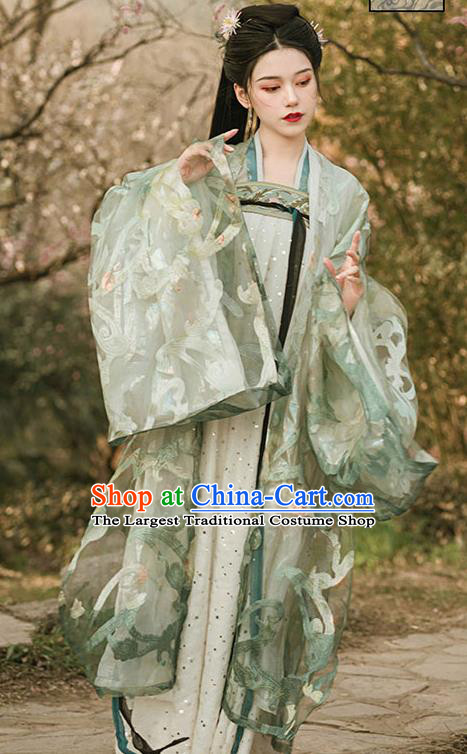 Asian Chinese Tang Dynasty Court Historical Costume Ancient Imperial Consort Traditional Hanfu Dress for Women