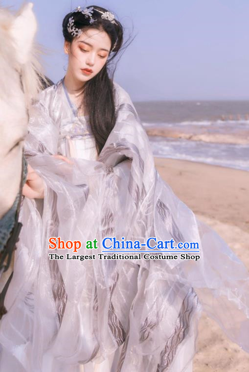 Asian Chinese Tang Dynasty Princess Historical Costume Ancient Court Traditional Hanfu Dress for Women