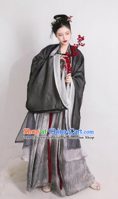 Asian Chinese Tang Dynasty Historical Costume Ancient Imperial Consort Traditional Hanfu Dress for Women