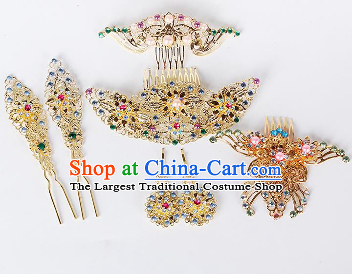 China Ancient Imperial Consort Hairpins Chinese Traditional Hanfu Hair Comb Hair Accessories for Women
