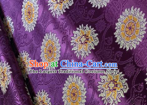 Asian Chinese Traditional Pattern Design Purple Brocade Fabric Silk Fabric Chinese Fabric Asian Material
