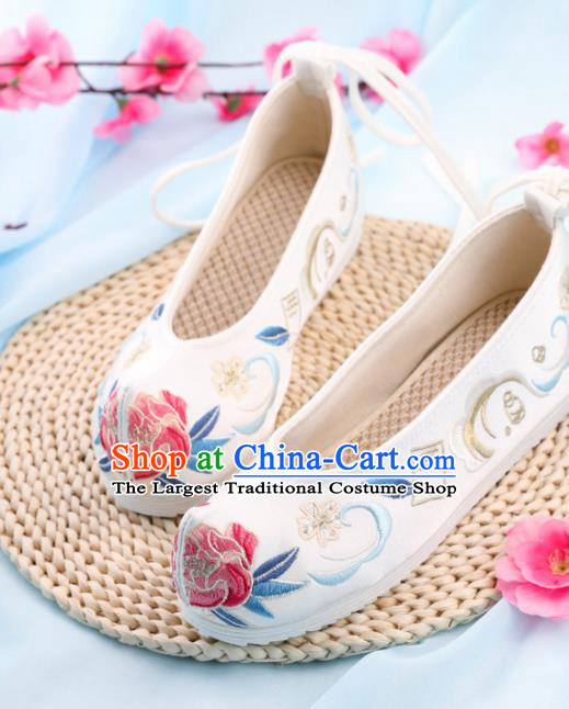 Chinese Traditional Hanfu Shoes Ancient Princess Embroidered Shoes National Cloth Shoes for Women