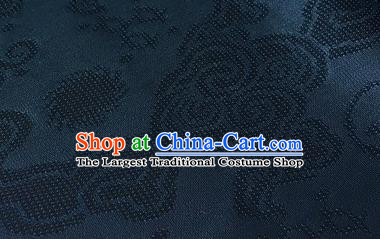 Chinese Traditional Clouds Pattern Design Navy Brocade Fabric Asian Silk Fabric Chinese Fabric Material