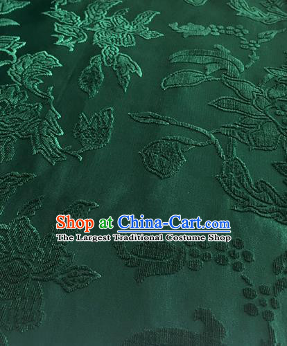 Chinese Traditional Peony Pattern Design Green Brocade Fabric Asian Silk Fabric Chinese Fabric Material