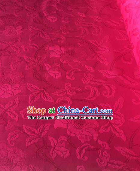 Chinese Traditional Vine Pattern Design Rosy Brocade Fabric Asian Silk Fabric Chinese Fabric Material