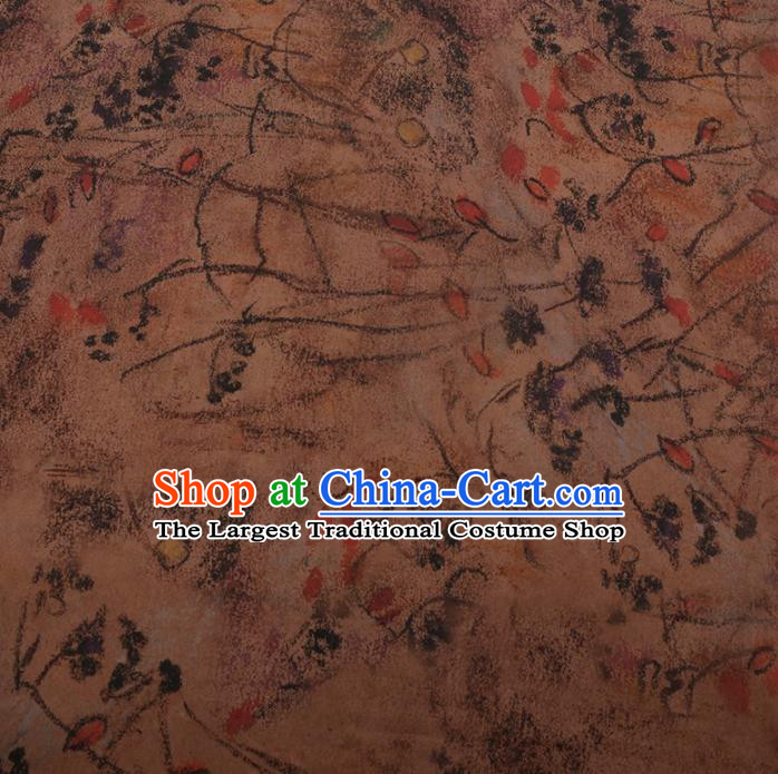 Traditional Chinese Classical Lotus Pattern Design Satin Watered Gauze Brocade Fabric Asian Silk Fabric Material