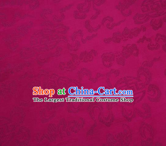 Chinese Classical Ribbon Pattern Design Rosy Brocade Asian Traditional Hanfu Silk Fabric Tang Suit Fabric Material