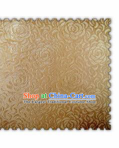 Chinese Classical Chrysanthemum Pattern Design Golden Brocade Asian Traditional Hanfu Silk Fabric Tang Suit Fabric Material