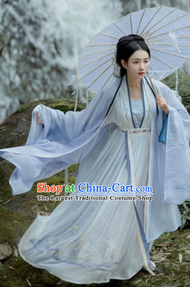 Traditional Chinese Tang Dynasty Royal Dowager Embroidered Hanfu Dress Ancient Drama Palace Lady Historical Costume for Women