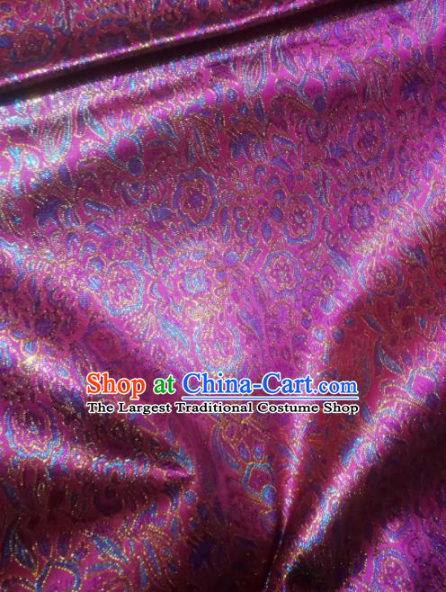 Asian Chinese Classical Pattern Design Rosy Brocade Fabric Traditional Tang Suit Satin Drapery Silk Material