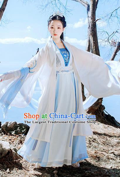 Traditional Chinese Ancient Embroidered Historical Costume Ming Dynasty Court Princess Hanfu Dress for Women