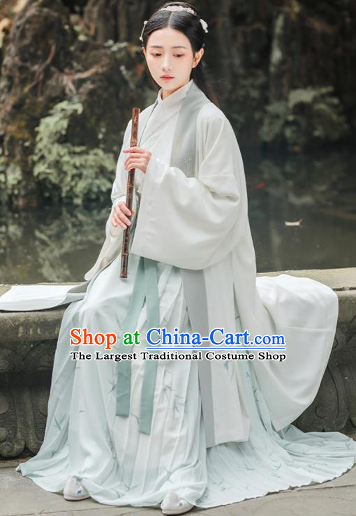Traditional Chinese Ancient Jin Dynasty Court Princess Embroidered Historical Costume Complete Set for Women