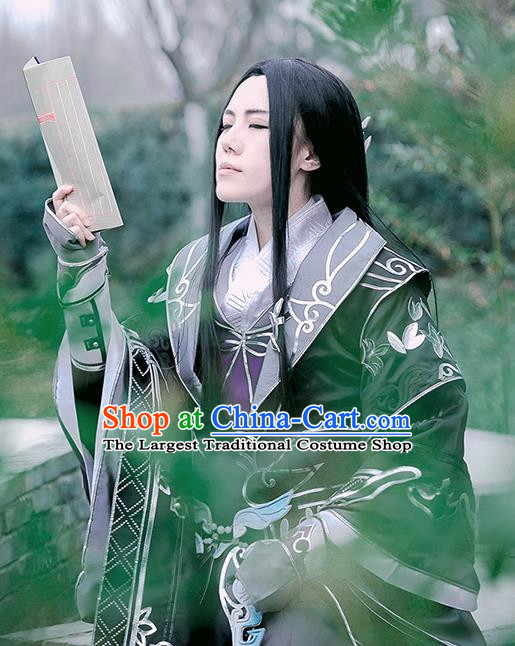 Chinese Traditional Cosplay General Costume Ancient Swordsman Hanfu Clothing for Men