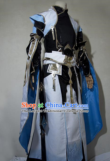 Chinese Traditional Cosplay Taoist Priest Royal Highness Costume Ancient Swordsman Hanfu Clothing for Men