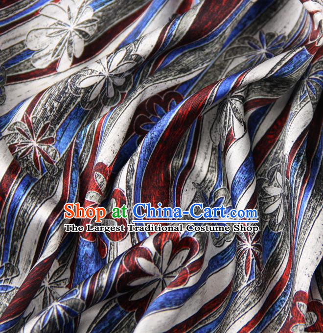 Chinese Traditional Classical Stripe Pattern Brocade Damask Asian Satin Drapery Silk Fabric