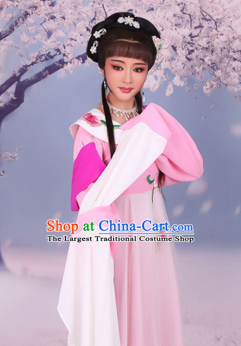 Chinese Traditional Peking Opera Diva Costume Ancient Princess Pink Dress for Women