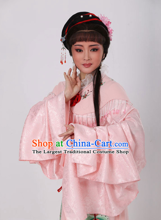 Chinese Traditional Peking Opera Actress Pink Dress Ancient Nobility Lady Embroidered Costume for Women