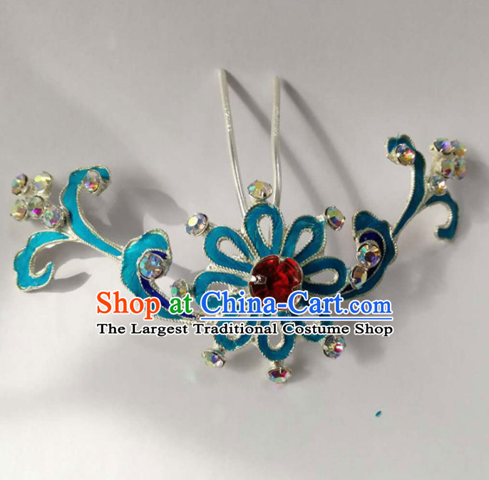 Chinese Ancient Queen Flower Hairpins Traditional Beijing Opera Hair Accessories for Women