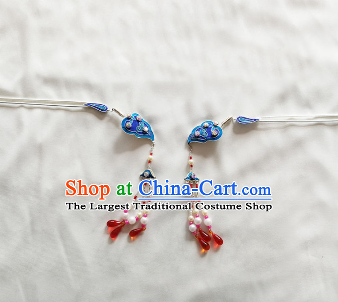 Chinese Ancient Court Cloud Tassel Hairpins Traditional Beijing Opera Diva Hair Accessories for Adults