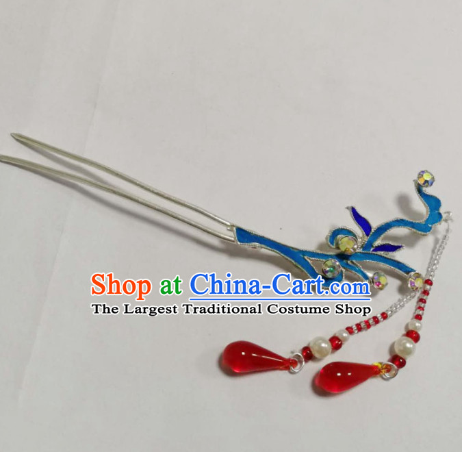 Chinese Ancient Court Princess Hairpins Tassel Step Shake Traditional Beijing Opera Diva Hair Accessories for Adults